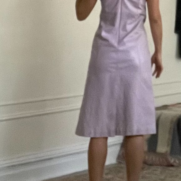 RARE Emilio Pucci Leather Lilac Shift Dress - Picture 3 of 13